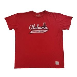 Alabama Crimson Tide T-Shirt Size XXL The Original Retro Brand Red Graphic Tee